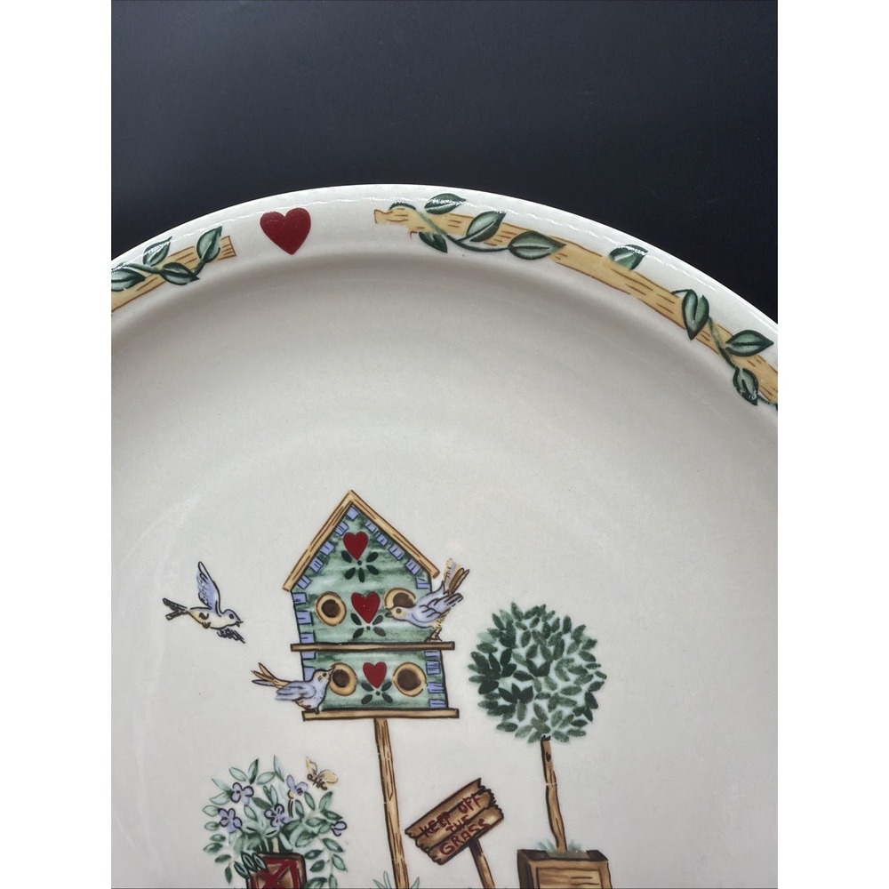 2 VTG Thomson/Casuals Pottery Birdhouse 10 1/4" Dinner Plates - Picture 5 of 7